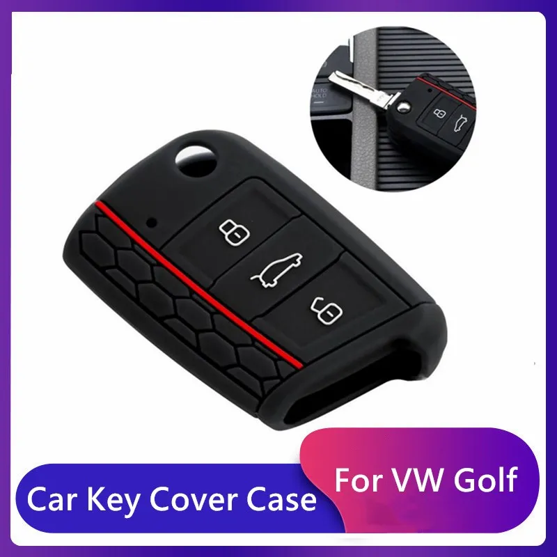 Популярный силиконовый чехол для автомобильного ключа Volkswagen VW Golf 7 Mk7 Skoda Octavia A7 SEAT