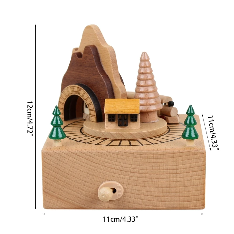 

1 wooden music box gift carousel music box, music box smart toy birthday gift, suitable for lovers, friends and childre