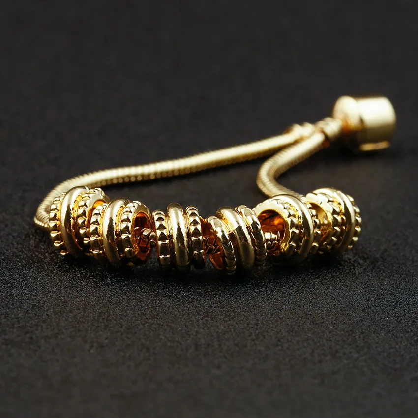 10 шт./партия золотистые бусины с большим отверстием разделительные для рукоделия