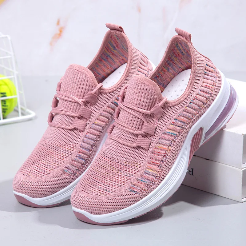 

Air Cushion Platform Sneakers 2021 Fashion Breathable Mesh Shoes Women's Flat Casual Sports Shoes Running Shoes Women Trainers
