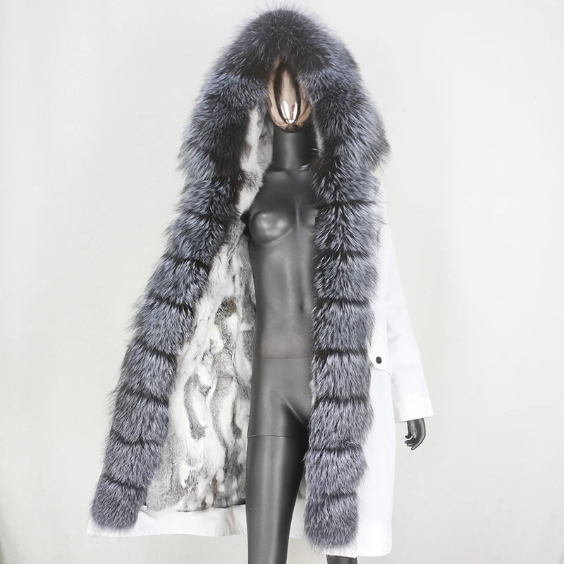 Женская непромокаемая парка CXFS длинная теплая куртка со съемной подкладкой из