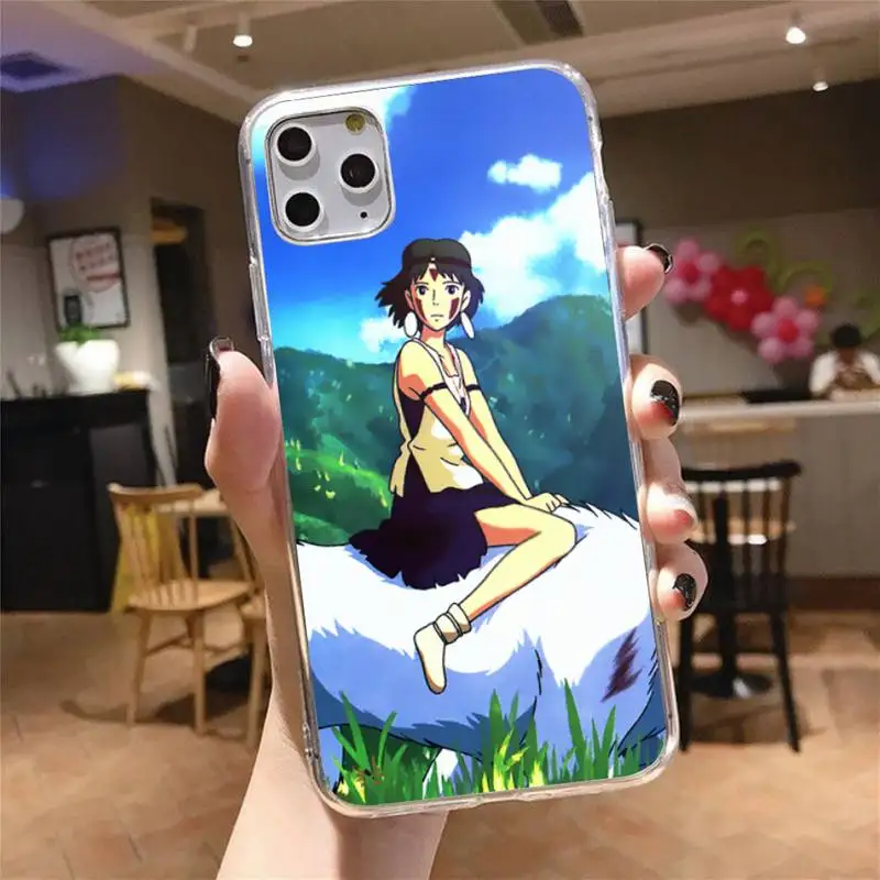 

Mononoke Hime Japan anime Phone Case Transparent soft For iphone 5 5s 5c se 6 6s 7 8 11 12 plus mini x xs xr pro max