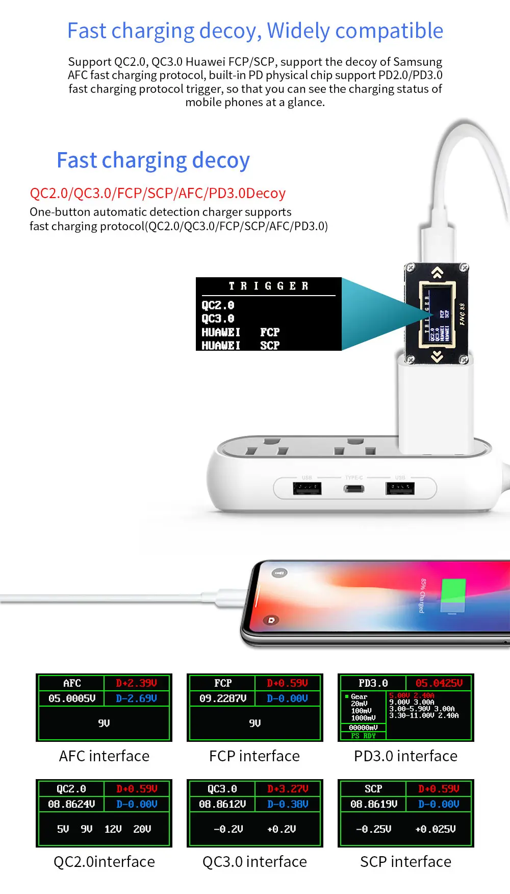 FNC88 тип-c PD триггер USB-C Вольтметр Амперметр Напряжение 2 способ измеритель тока мультиметр PD зарядное устройство батарея USB Тестер