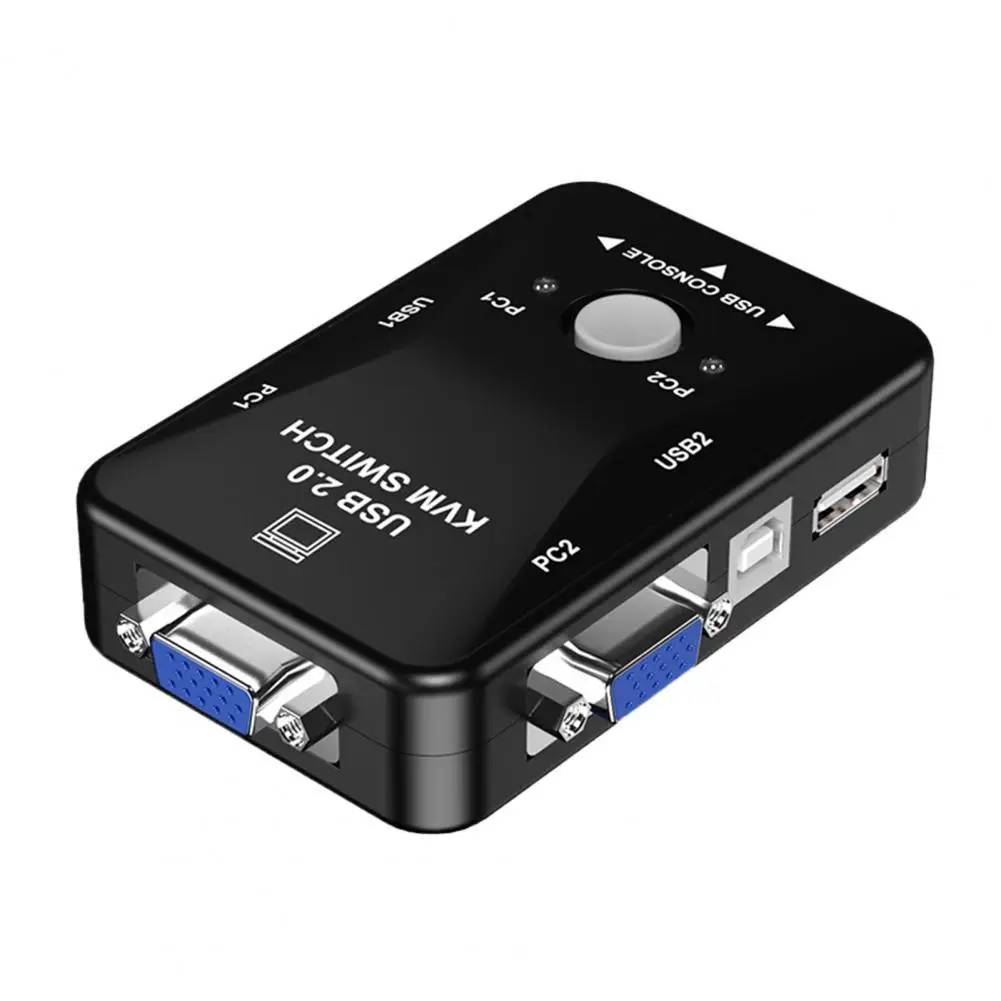 

USB KVM-переключатель, 2 порта VGA переключатель SVGA Box USB 2,0 KVM мышь, переключатель клавиатуры 1920*1440 Vga, разделитель, коробка, переключатель