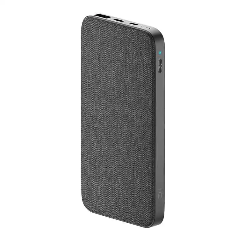 QB910 Xiaomi ZMI 10000 мАч модный стиль серая ткань внешний аккумулятор QC3.0 PD type-C PD Двусторонняя Быстрая зарядка 18 Вт внешний аккумулятор - Цвет: QB910