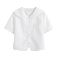 2020 japanese school uniform for girls long sleeve white shirt school dress jk sailor suit tops business work uniforms for women