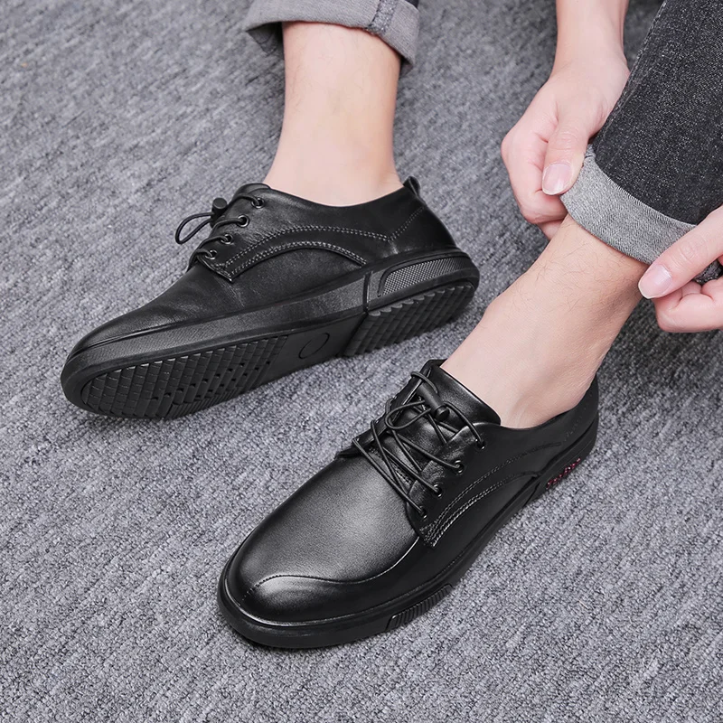 Fashion Men's Shoes Casual Genuine Leather Flats Male Luxury High Quality Sneakers Waterproof Platform For Men Size 38-47 |