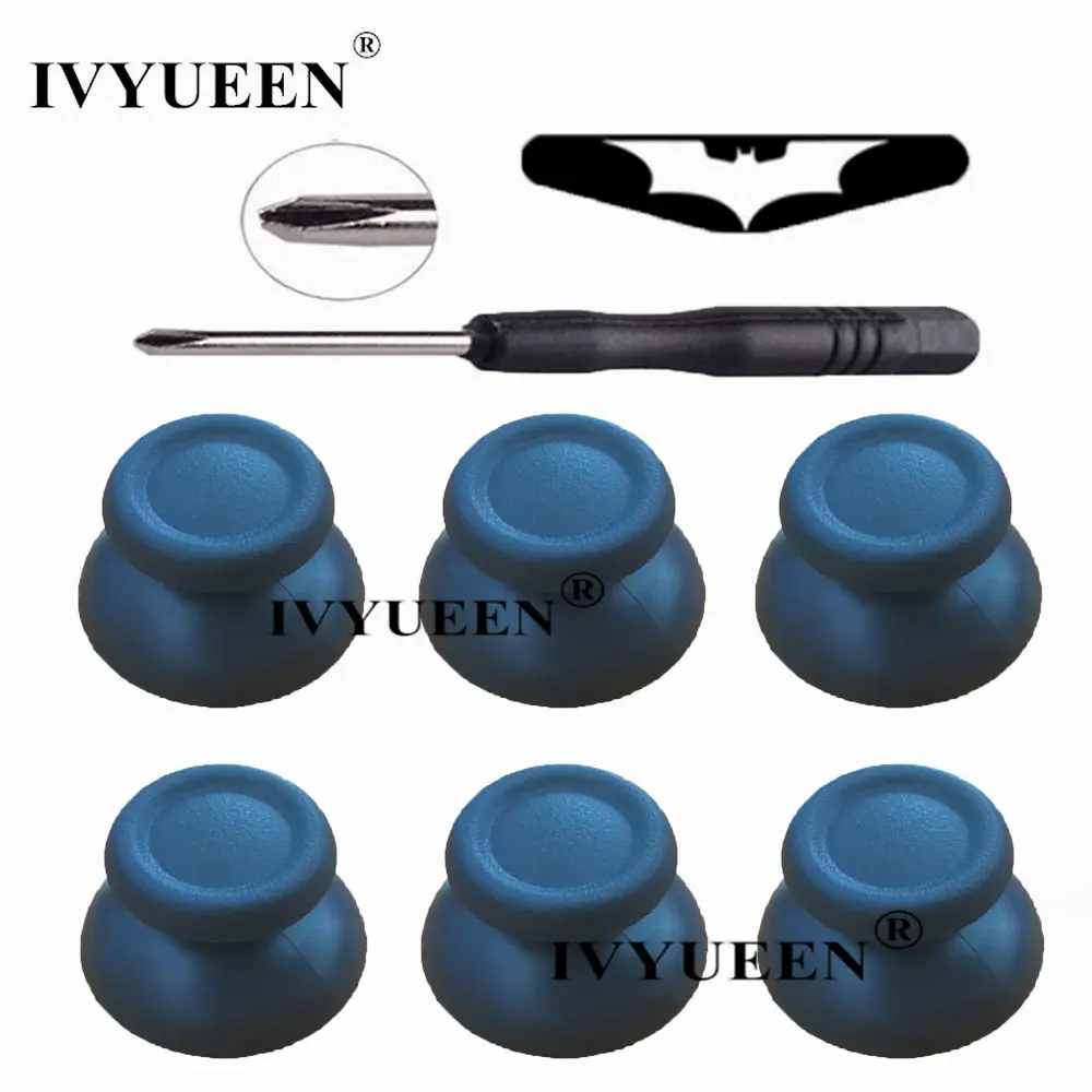 IVYUEEN 6 шт. черно серые колпачки для джойстика 3D Sony Dualshock 4 PS4 Pro Slim Controller Thumbstick Grip