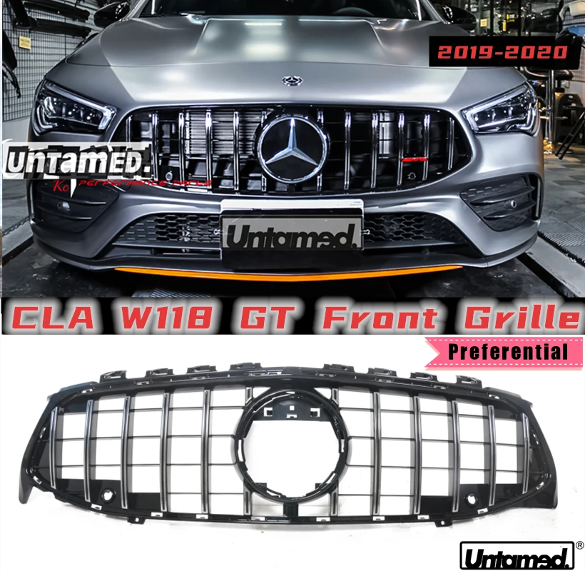 CLA передняя решетка C118 GT Передняя для mercedes класс 2019 2020 W118 ABS sport передний бампер