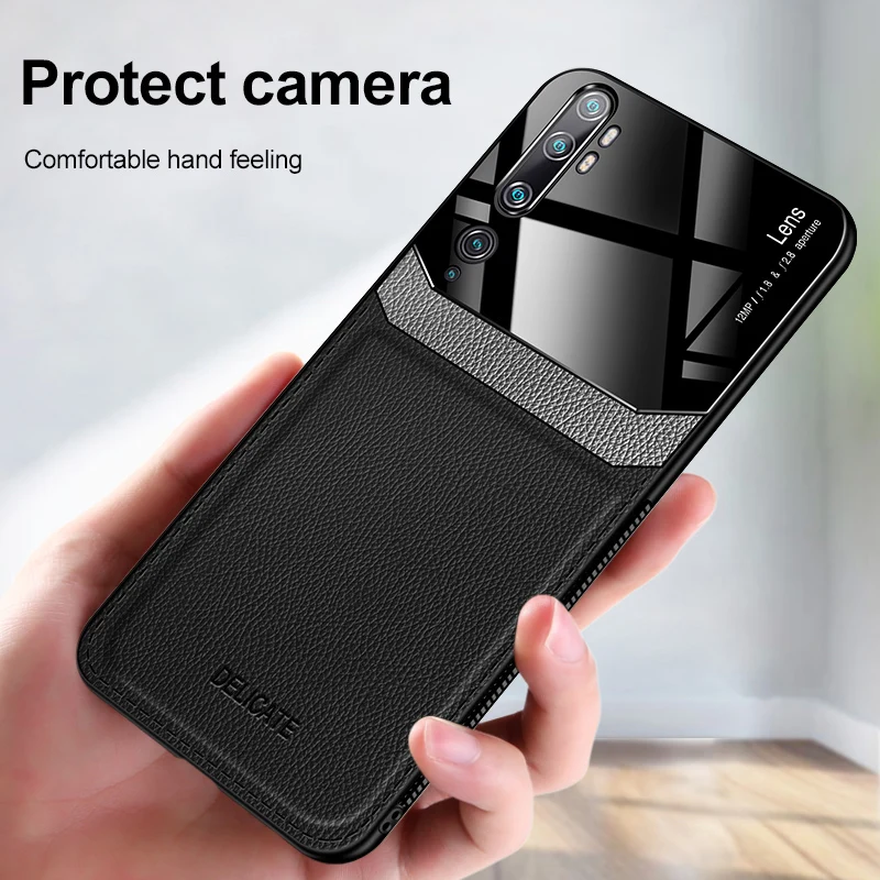 Alxun For XiaoMi Mi Note10 Pro Case Camera Lens Protection Luxury Leather Phone Back Cover Xiaomi CC9 Coque | Мобильные телефоны и