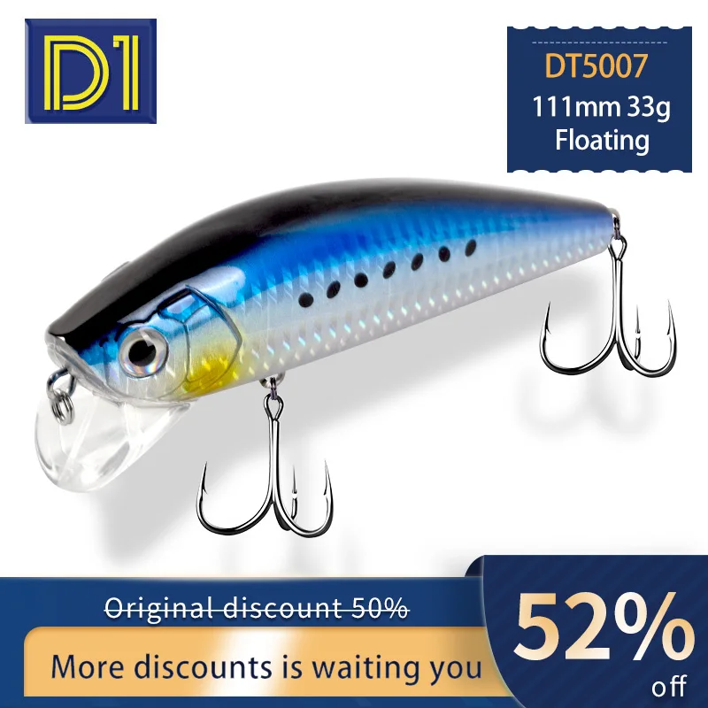 

D1 Lake Floating Rolling Wobbler Fish lure 111mm 33g sea bass japan Bait Reservoir Pond Seawater Fishing Baits groundbait