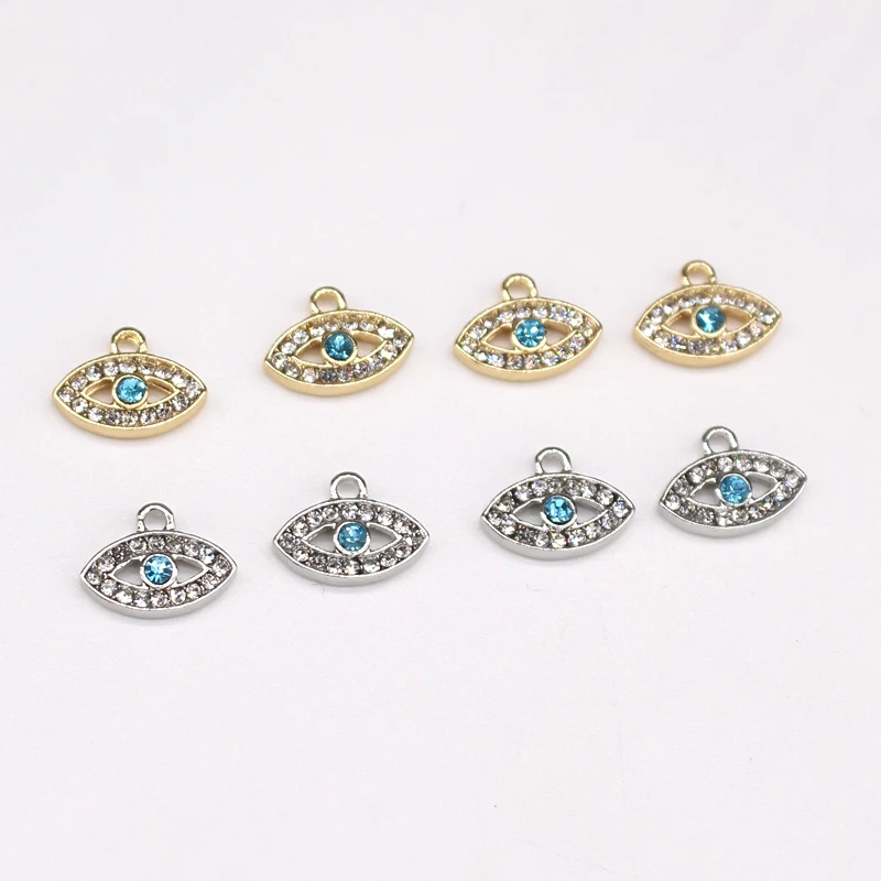 4 шт. Новые панк золотые сглаза браслет серьги сплав Подвески Стразы ожерелье