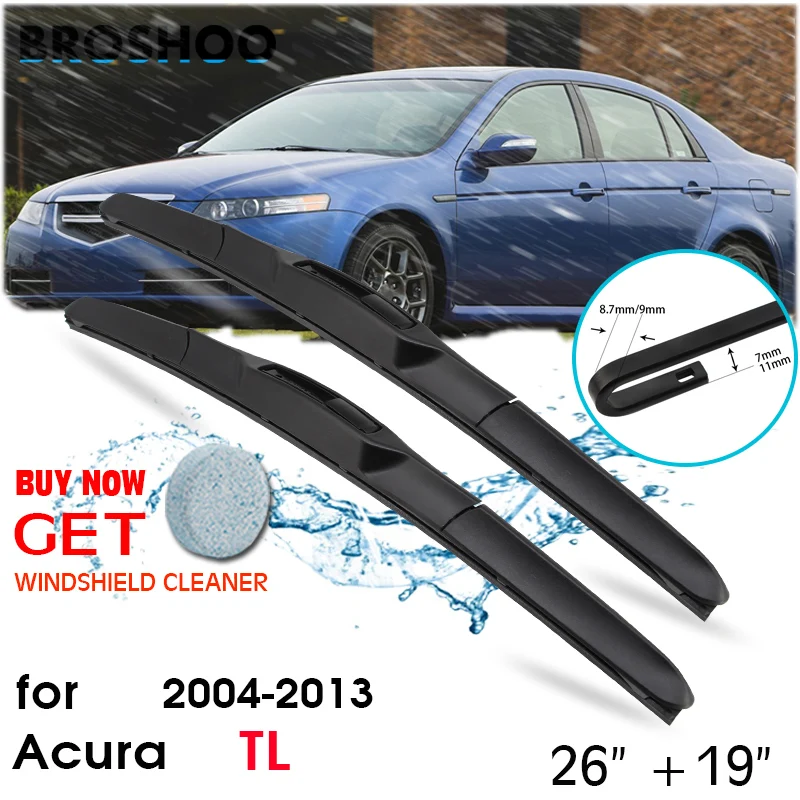 Car Wiper Blade Front Window Windscreen Windshield Wipers Blades Fit U Hook Arm Auto Accessories For Acura TL 26