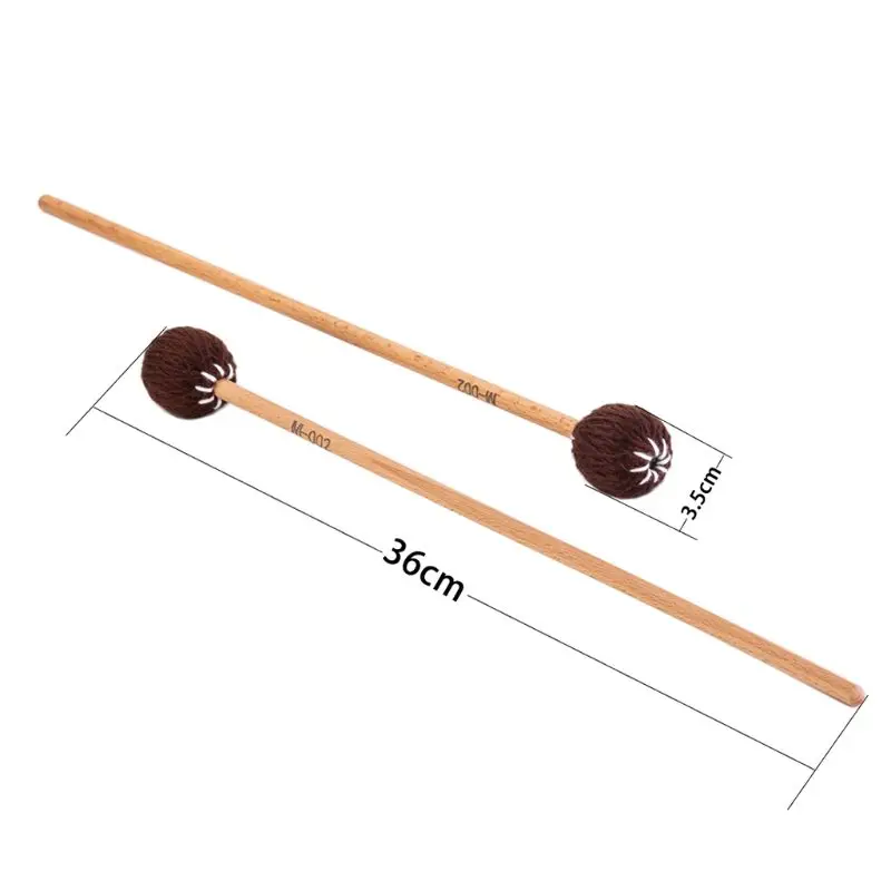

Marimba Mallets, Uspacific 1 Pair Medium Hard Yarn With Beech Handle Medium Hard for Percussion Marimba Playing