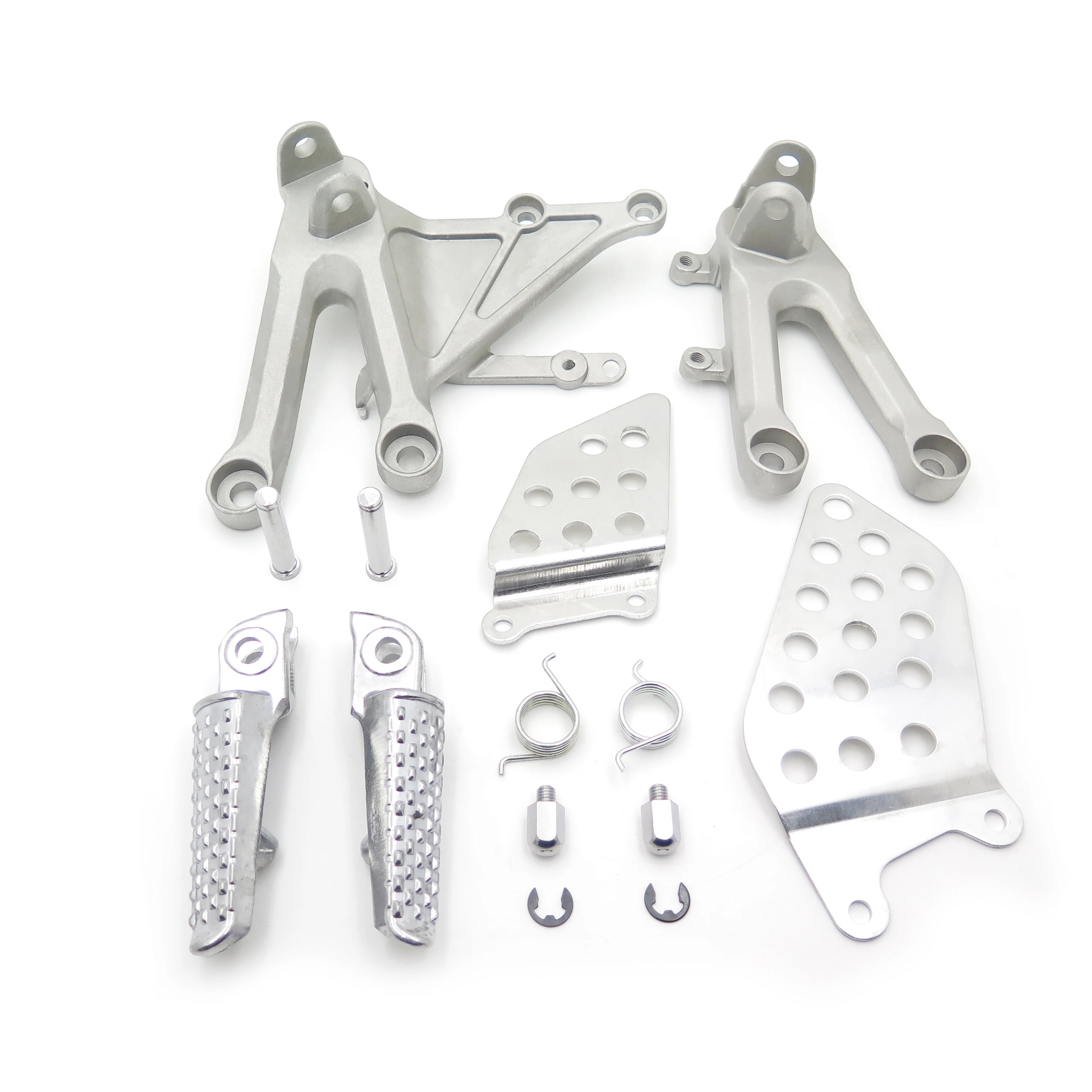 

Aftermarket Free Shipping Motorcycle PartsSilver Front Rider Foot Pegs Bracket Fit For Honda CBR1000RR 2004 2005 2006 2007POLISH
