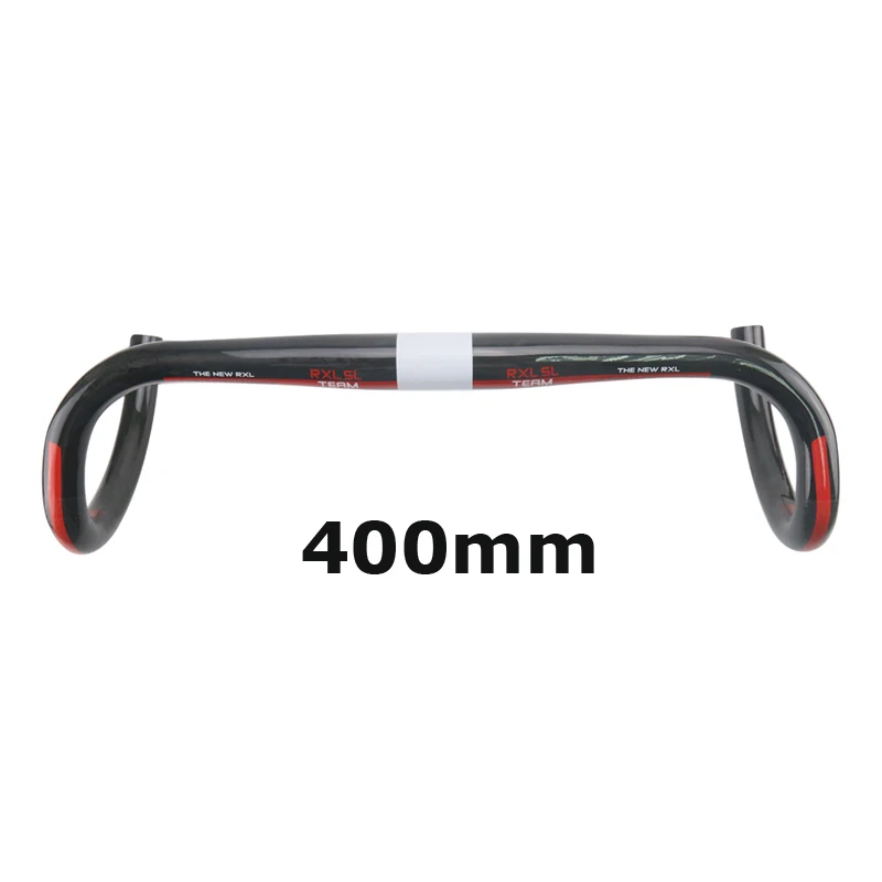 Red glossy 400mm RXL SL рули для велосипеда Сверхлегкий UD матовый Руль Велоспорт велосипед Ручка Бент баров 380/400/420/440 из углеродного волокна, шоссейный руль - Цвет: Red glossy 400mm