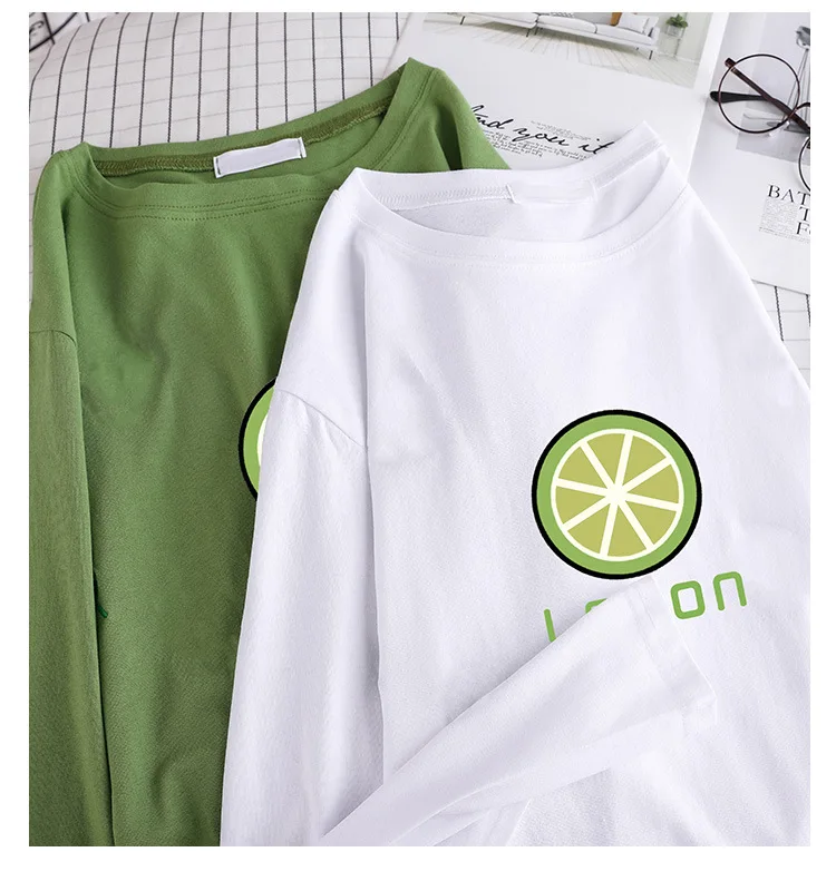 

Women's Clothing White Long Sleeve T-Shirt Women's Spring and Autumn 2021 Autumn New Korean Women's Spring Loose Student Top