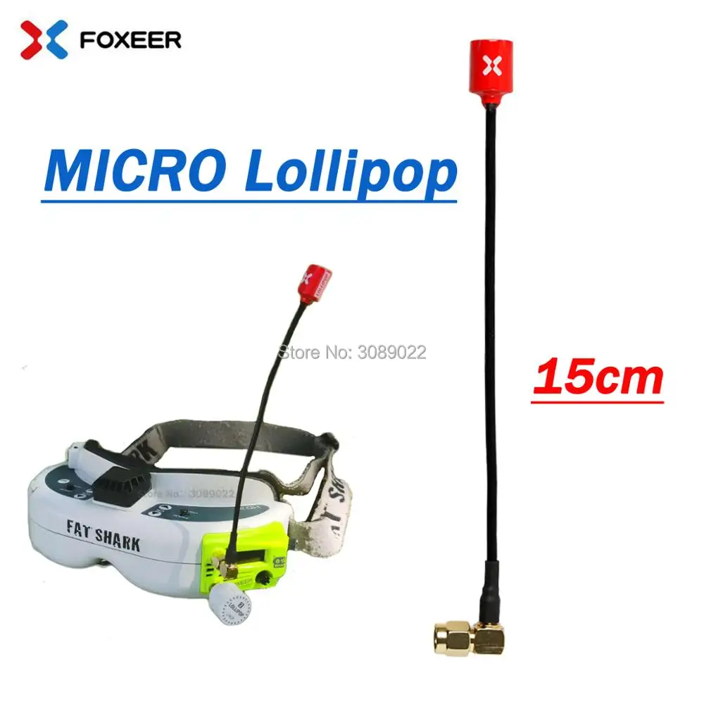 Foxeer антенна MICRO Lollipop V4 FPV 5 8 ГГц дБи Omni RHCP SMA 15 см длинная для гоночного дрона очков -