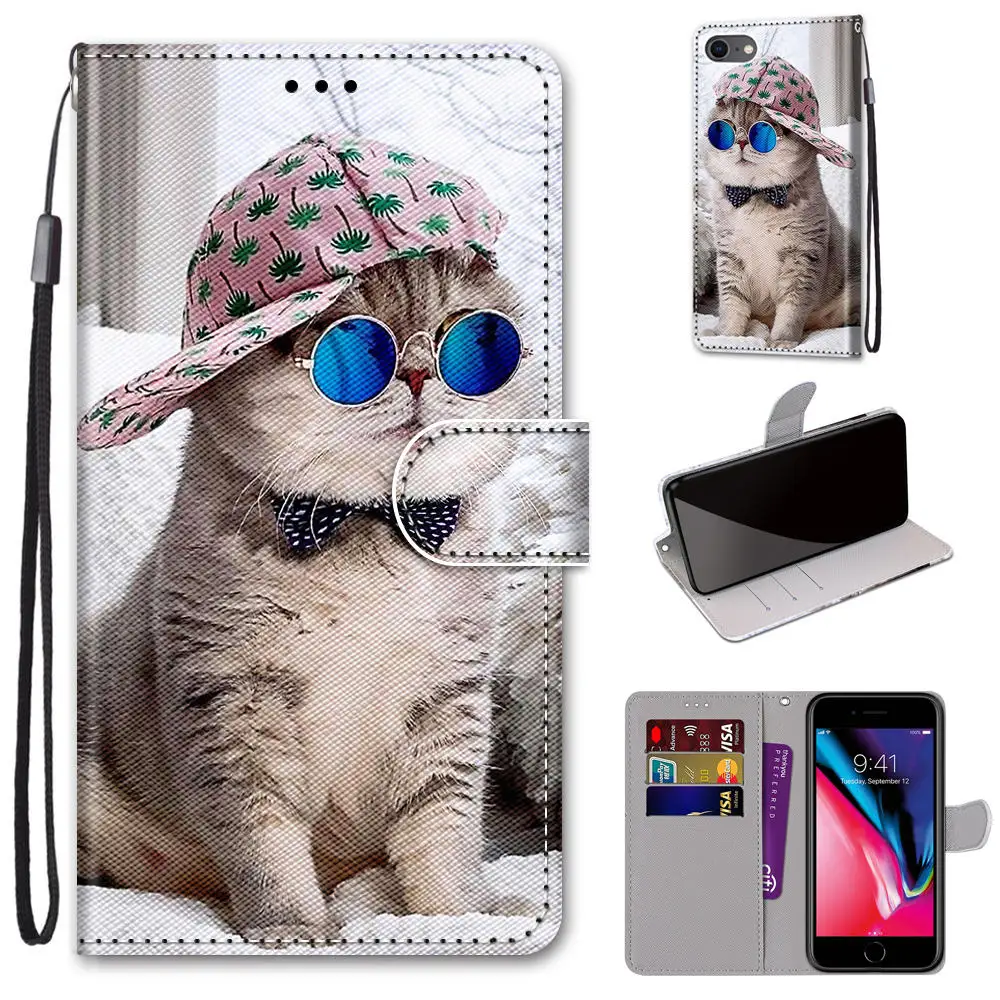 Kids Book Style Phone Cover For Wallet Redmi 9C 9A 9 8 7 Redmi Note 9 Pro 8T 8 7 Pro Cute Flip Case Etui Magnet Lock Coque P08F