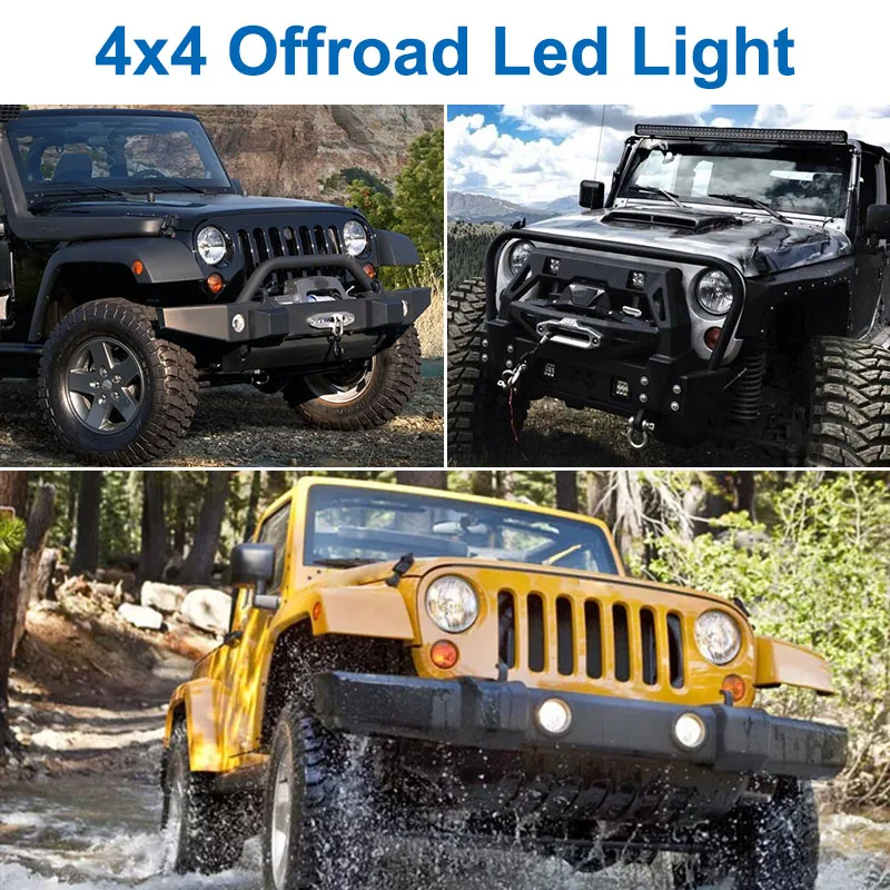 Светодиодсветильник панель с утапливаемым креплением для внедорожников 4x4