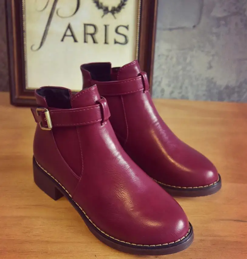 Пикантные женские ботильоны в европейском стиле Сезон осень зима Модные Ботинки