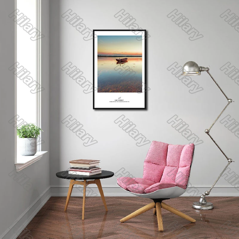 

Poster Landscape Sea Boat Sunset Glow Canvas Painting and Prints Wall Pictures Decoration for Living Room and Bedroom 3Pcs