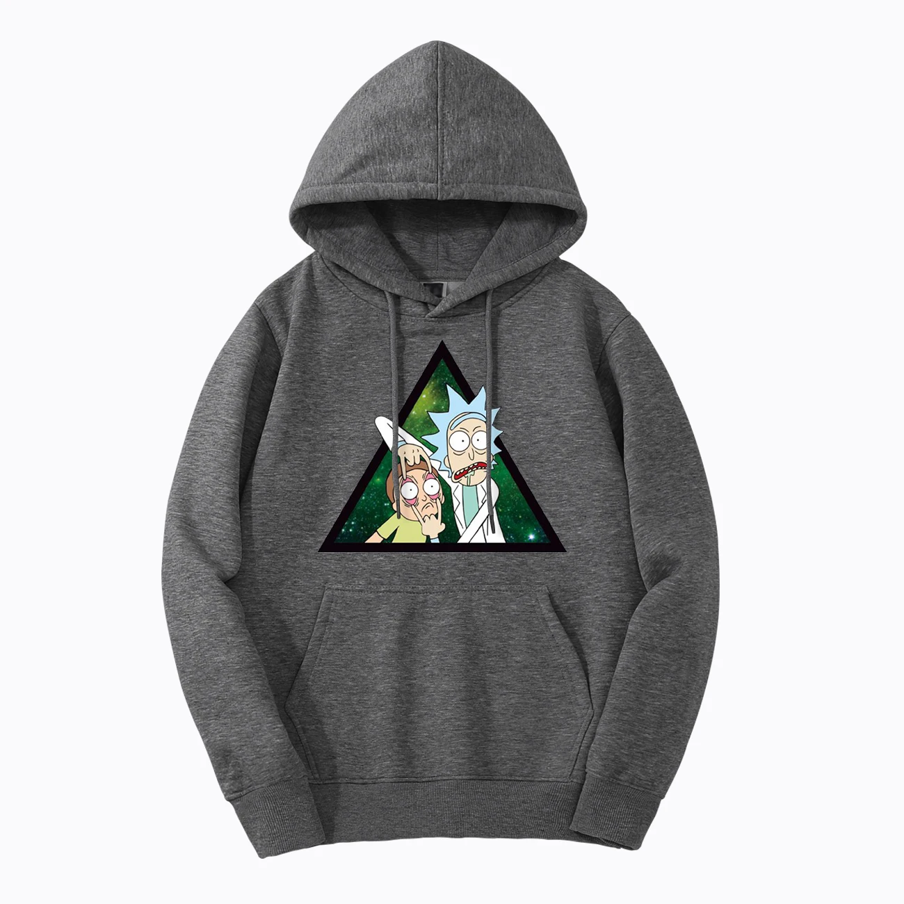 Dark Gray Толстовки с принтом Рика и Морти, мужские новые модные куртки, аниме Харадзюку, худи, повседневный осенний нагреватель с капюшоном, модный спортивный костюм для фитнеса - Цвет: Dark Gray