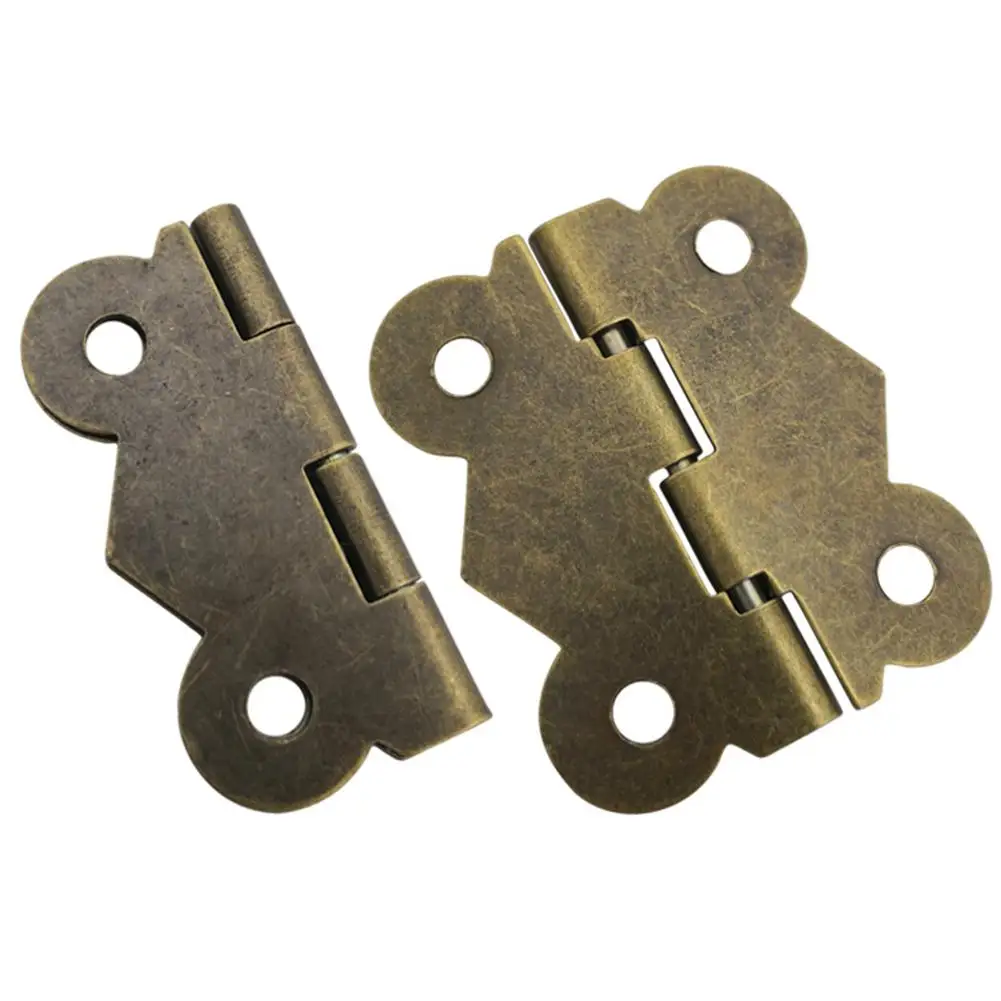 10pcs Mini Butterfly Door Hinges 20mm x17mm Bronze Cabinet Drawer Jewellery Box Decorate Hinge For Furniture Hardware | Обустройство
