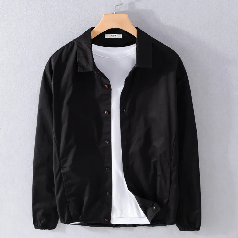 

Японская Простая рубашка с длинными рукавами, Мужская Осенняя Повседневная Свободная Молодежная Удобная хлопковая рубашка, Camisas Para Hombre