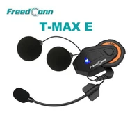 freedconn t max e motorcycle helmet bluetooth intercom headset 1000m 6 riders motorbike headphone group talk system fm radio