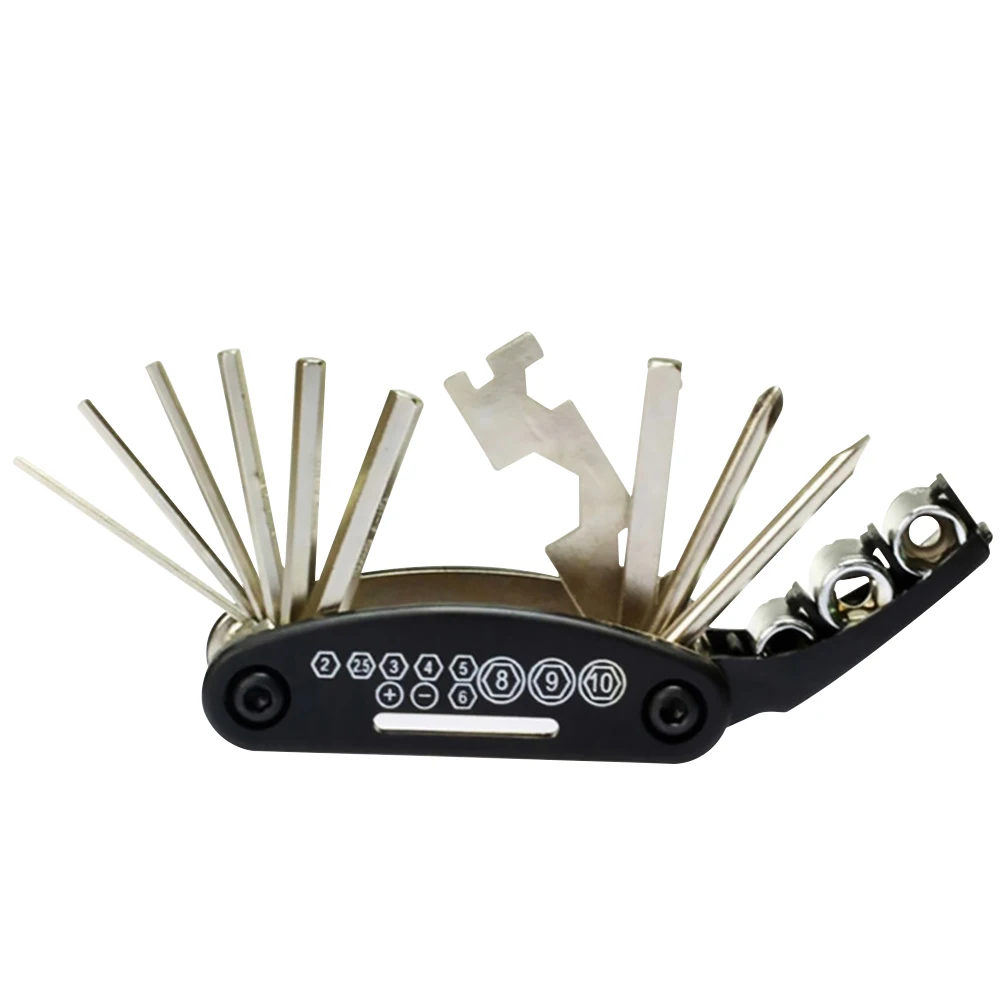 

1 шт., карманный набор инструментов для ремонта велосипеда, 16 в 1