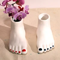 nicole silicone planter mould diy foot shape concrete vase mold decorative ornaments resin home crafts