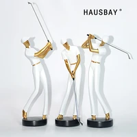resin golf man statue nordic sculpture home decorations modern crafts creative gifts living room wine cabinet figurines d075