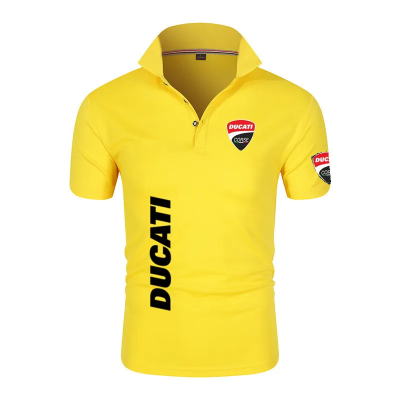 

Ducati Car Logo Cotton High Quality Men's Polo Shirt Short Sleeve Fashion Casual Shirt Men's Sports College Print Top