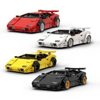 moc sports car model building blocks countach lp5000 qv high tech racing car bricks diy birthday gifts toys for children