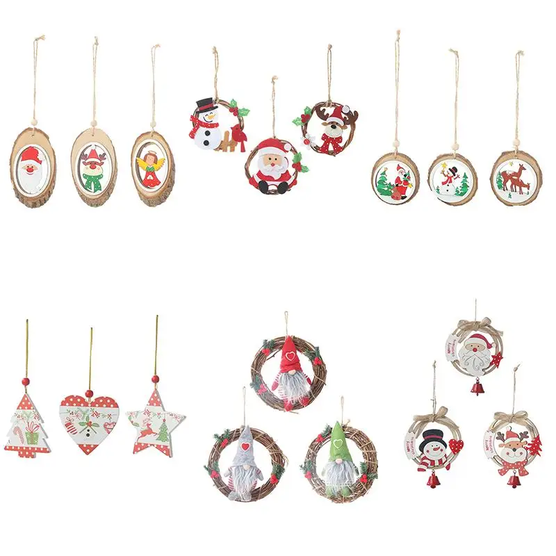 

Новогодние и рождественские украшения, подвесные украшения для дома, украшения для елки из ротанга FZ414