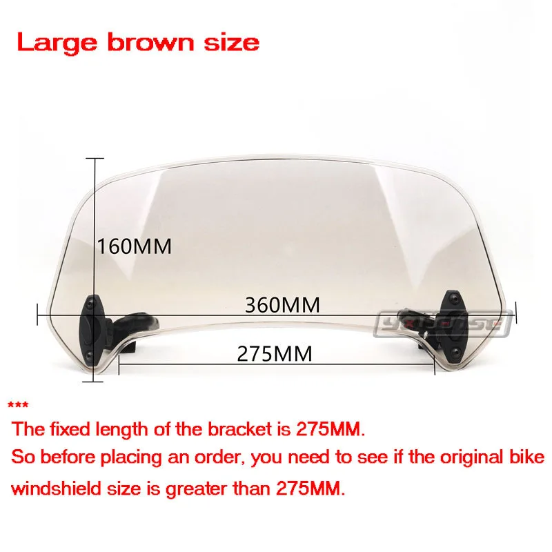 

Adjustable Clip On Windscreen Windshield Extension Spoiler Wind Deflector Lockable For BMW R1200GS C600 C650GT F800GT R1200RS