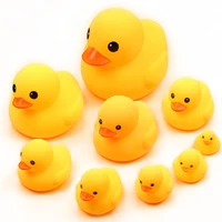 5pc babytoy bath duck yellow duck funny gift girl boy kids beach swim kawaii cute water float rubber bathtub toy for children