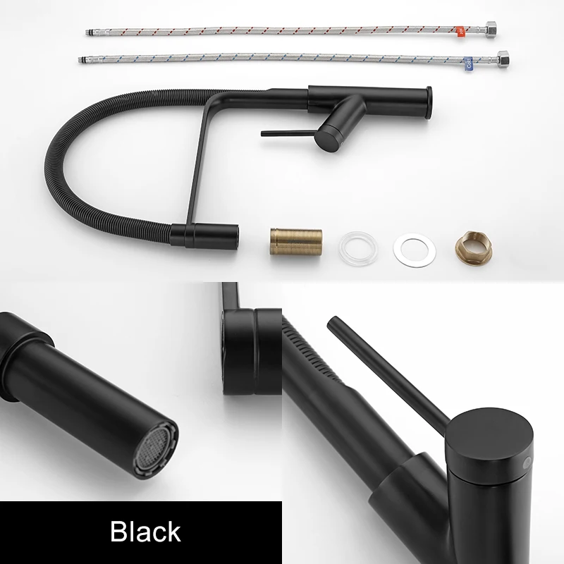 Высококачественные бронзовые смесители для кухни MOLI выдвижной