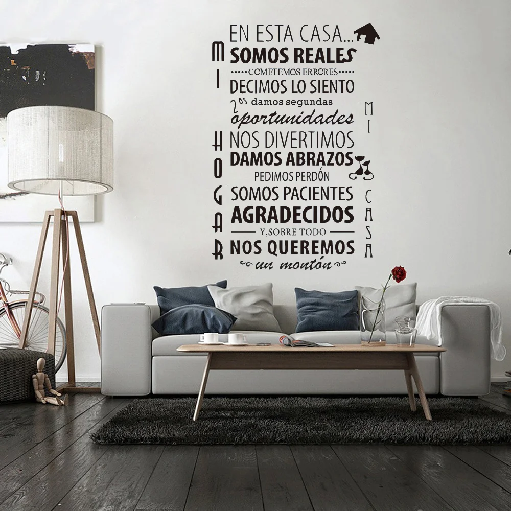 RU использование этой системы дома испанских правил настенные наклейки виниловые