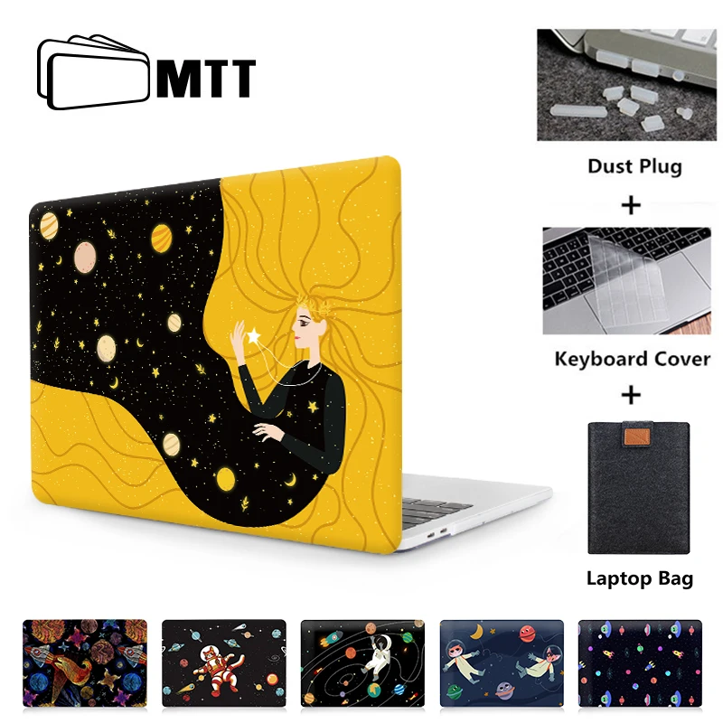 Чехол для ноутбука с мультипликационным принтом MTT для Macbook Air Pro retina 11, 12, 13, 15 дюймов с сенсорной панелью, защитный чехол 13,3 дюйма