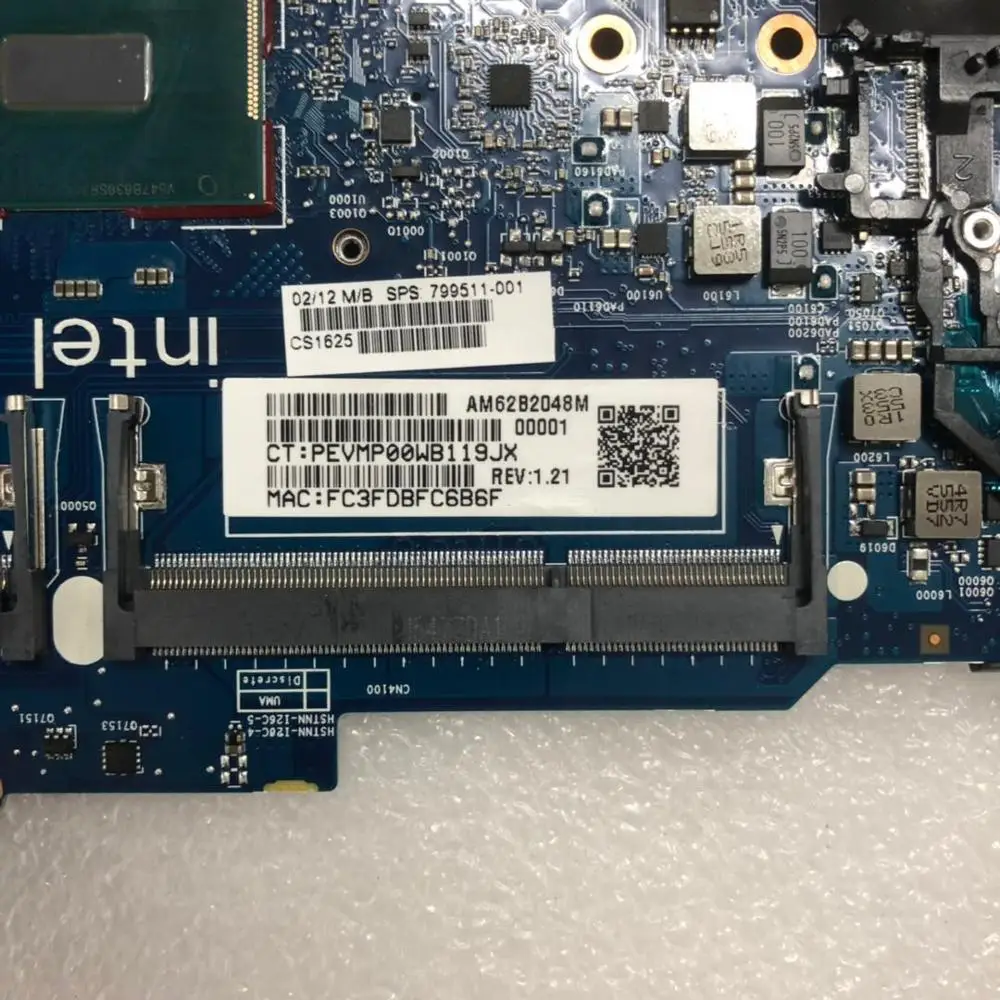 799511-001 799511-501 799511-601 для материнской платы ноутбука HP 840 i5-5300U G2 850 процессор