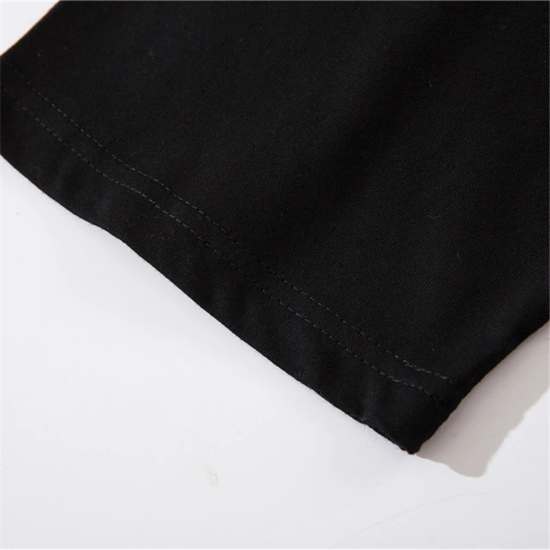 

2021 T-Shirt Hip Hop Casual Streetwear Men Fashion Creative Printing Short Sleeve Tees Shirts Cotton Harajuku Tops Black WY483