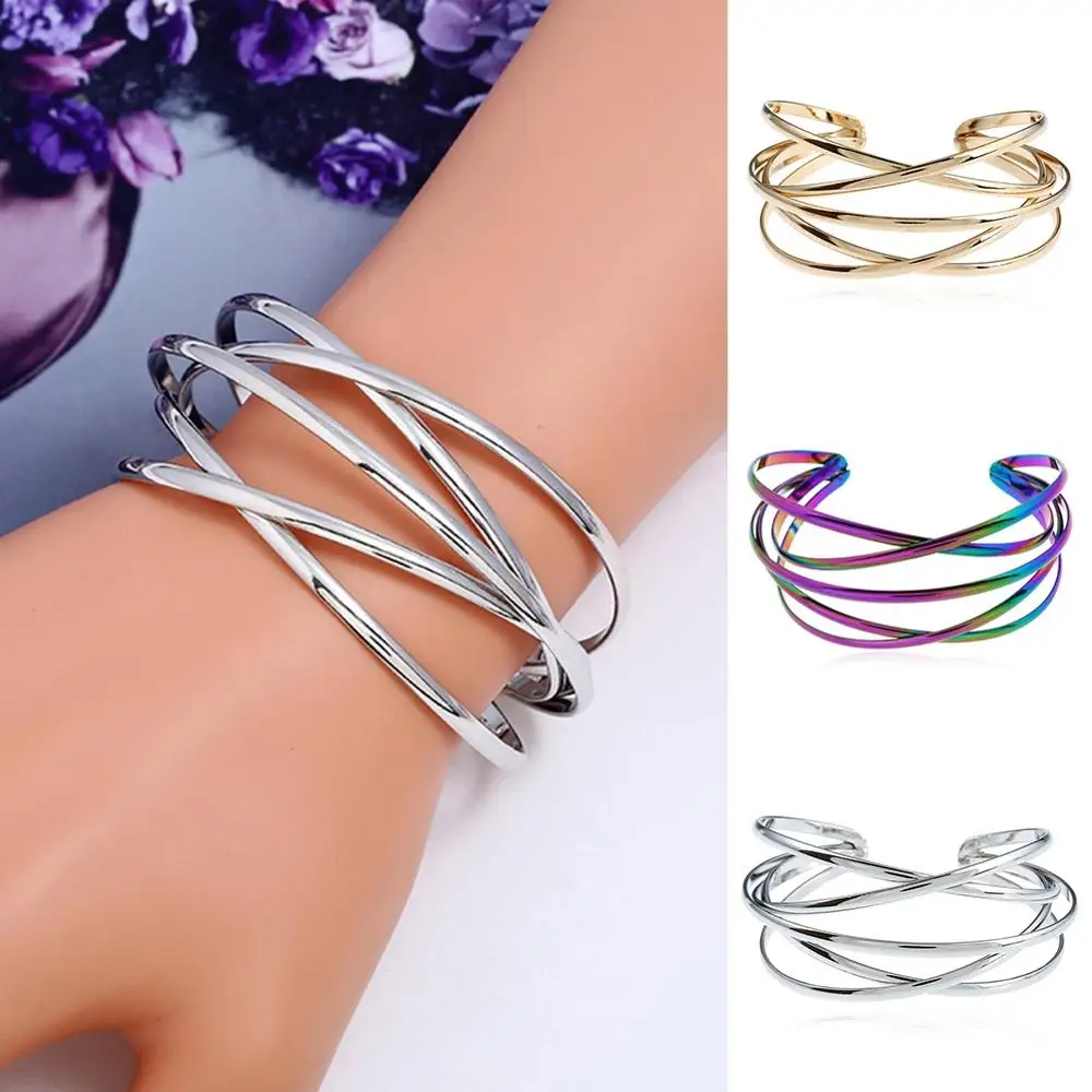 Популярные золотые любящее сердце тонкой проволоки браслет Браслет-манжета из