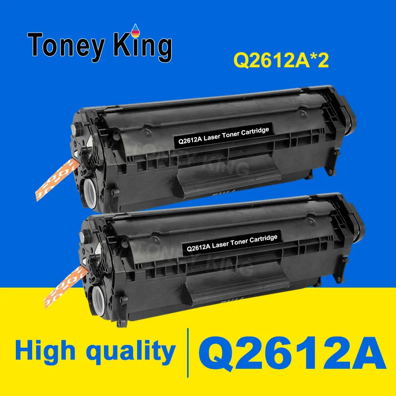 

Toney King 2PCS Toner Cartridge Q2612A 12A 2612 Compatible for HP LaserJet 1010 1012 1015 1020 3015 3020 3030 3050 1018 Printer