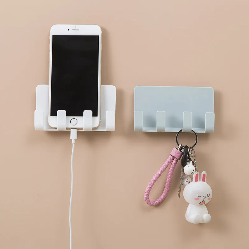 

4pcs Creative Mobile Phone Ipad Charging holder Bracket Sock Power Plug Hook for Wall Adhesive Organizer Bedroom Living Room