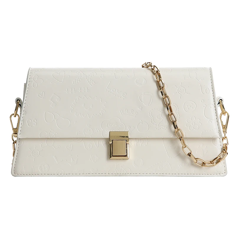 

Original Brand Cartoon Imprint Handbag New Fashion Messenger Bag High-end Chain Shoulder Bag Square Underarm Bag Dual-use Bag