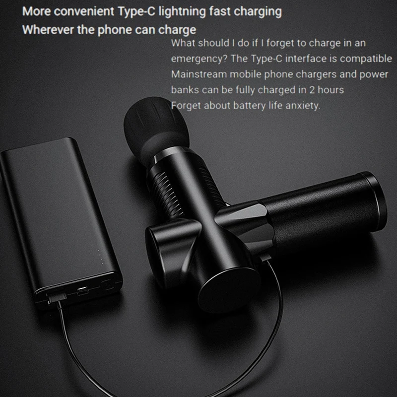 

Электрический мини-массажный пистолет, портативный перкуссионный пистолет для расслабления мышц и облегчения боли в спине, для глубоких тк...