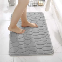 inyahome memory foam bath mats cobblestone bathroom rugs grey bath mats for bathroom 40x60cm machine washable bath rugs