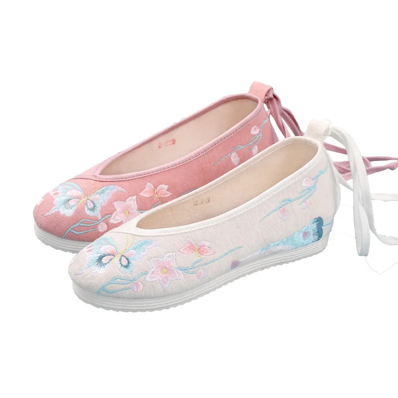 Женская обувь с вышивкой Сезон весна осень в китайском стиле ретро Удобная